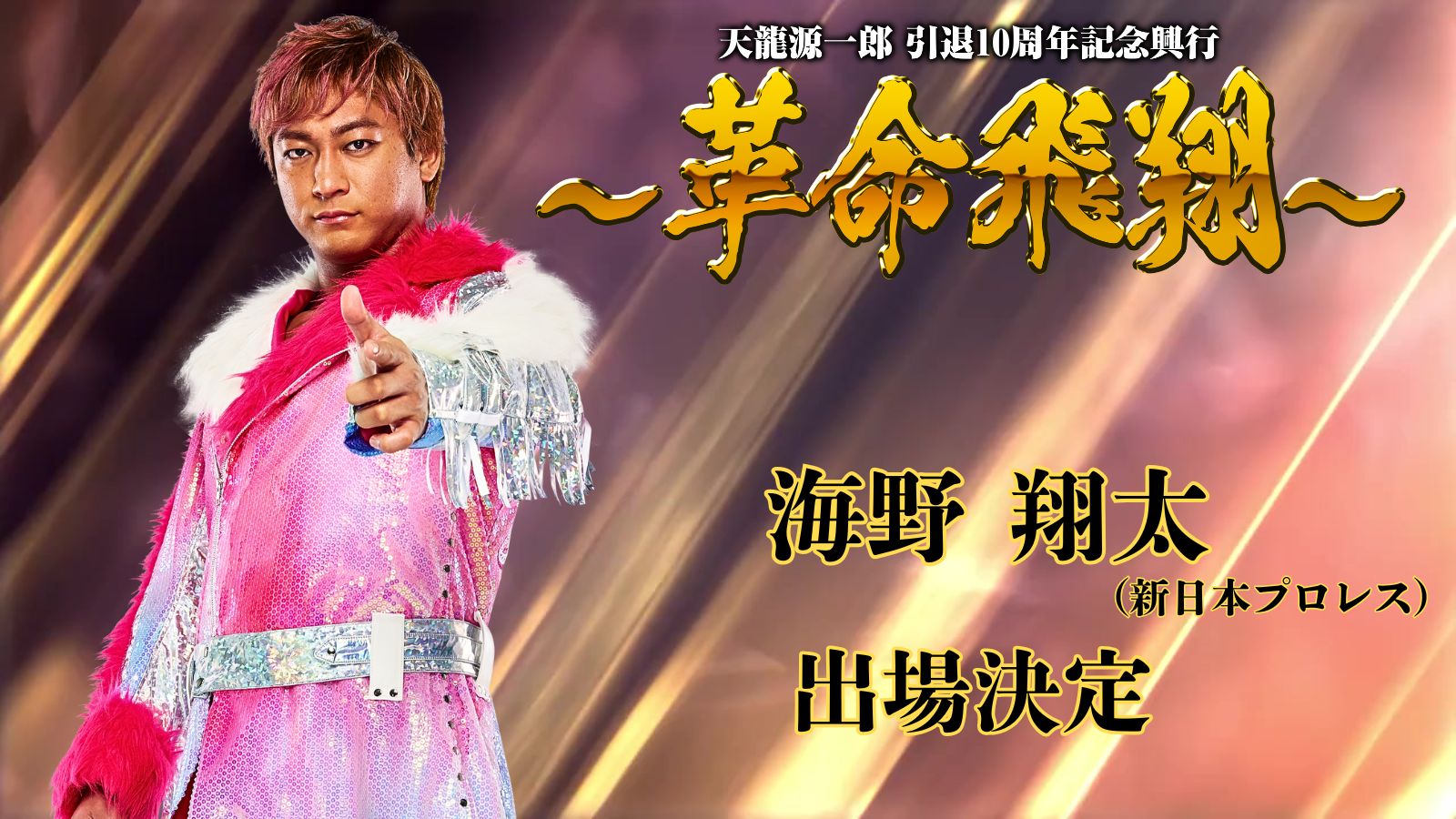 11月4日(火)　『天龍源一郎 引退10周年記念大会 ～革命飛翔～』全出場選手決定のお知らせ
